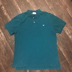 Southern Tide Teal Collared Short Sleeved Shirt L